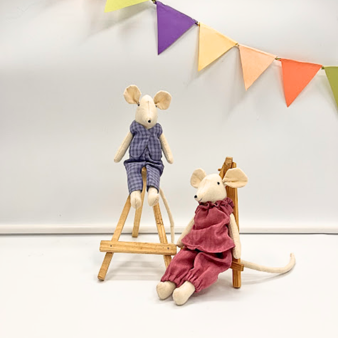 Berry & Cherry – Handmade Mini Mouse Pals (Set of 2)