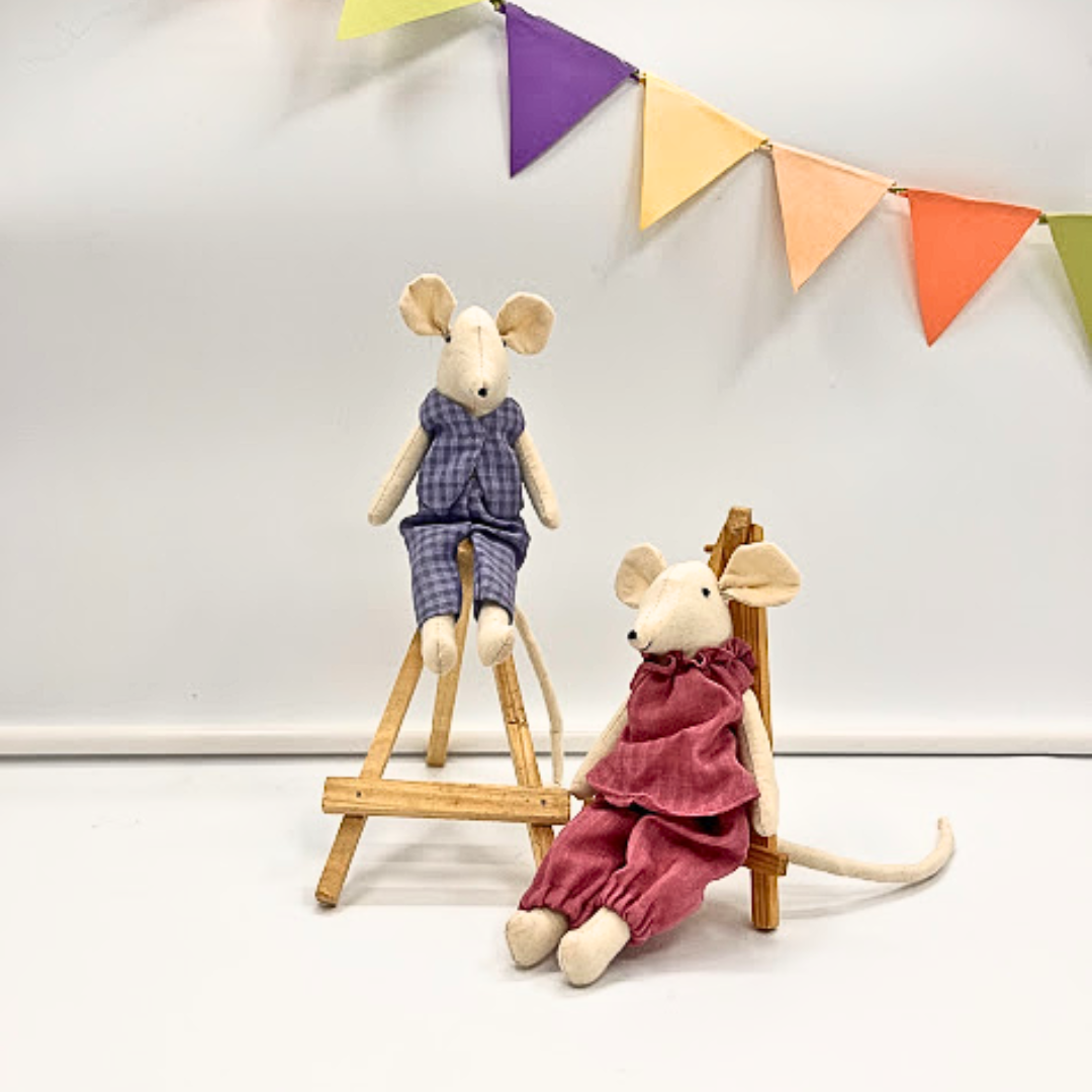 Berry & Cherry – Handmade Mini Mouse Pals (Set of 2)