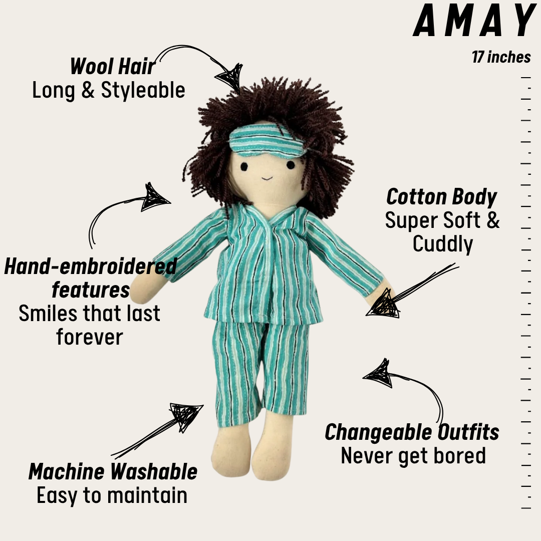 Amay – Handmade Cloth Doll for Kids | Soft & Eco-Friendly