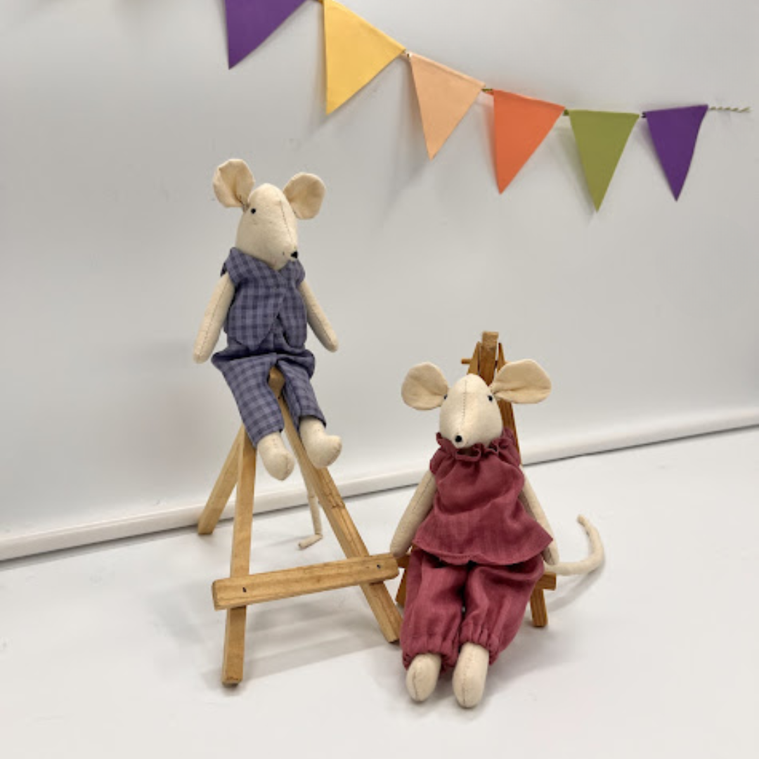Berry & Cherry – Handmade Mini Mouse Pals (Set of 2)