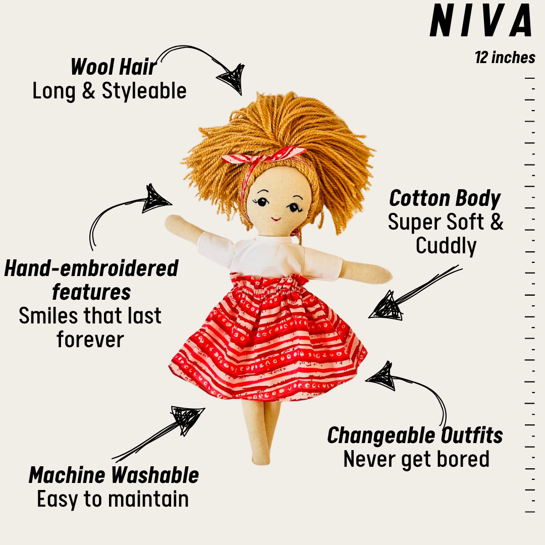 Niva – Handmade Cloth Doll for Kids | Soft & Eco-Friendly