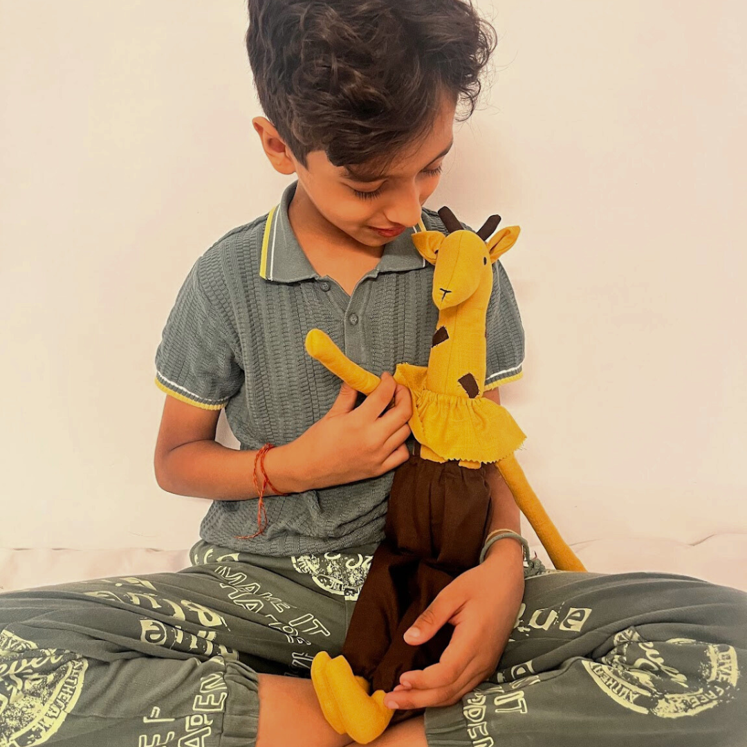 Taki the Gentle Giraffe | Hand Made Stuffed Toy