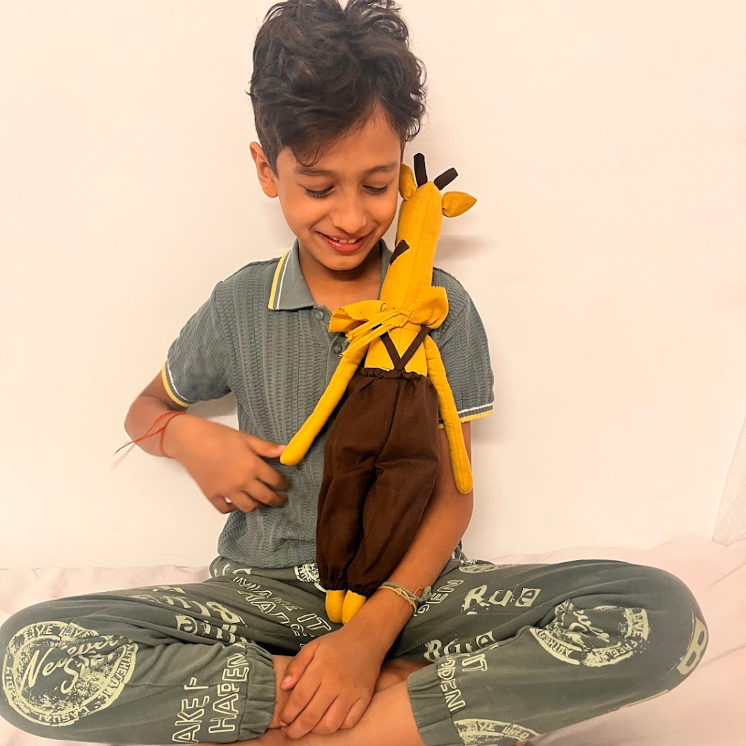 Taki the Gentle Giraffe | Hand Made Stuffed Toy