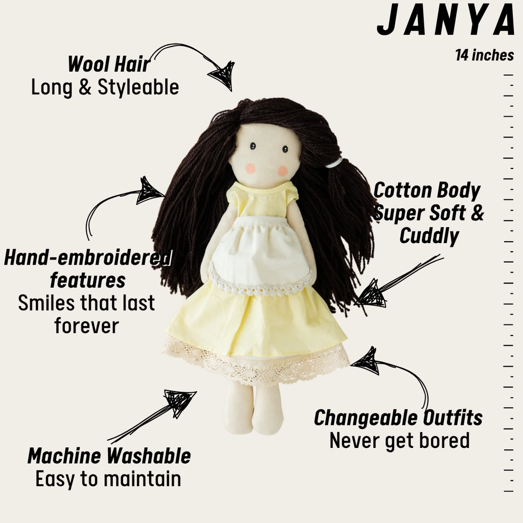 Janya – Handmade Cloth Doll for Kids | Soft & Eco-Friendly