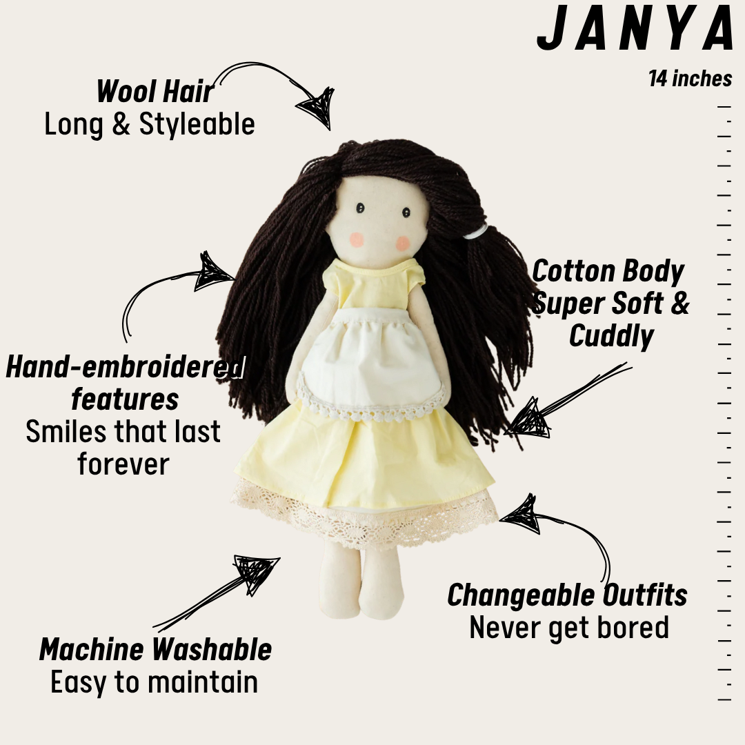 Janya – Handmade Cloth Doll for Kids | Soft & Eco-Friendly