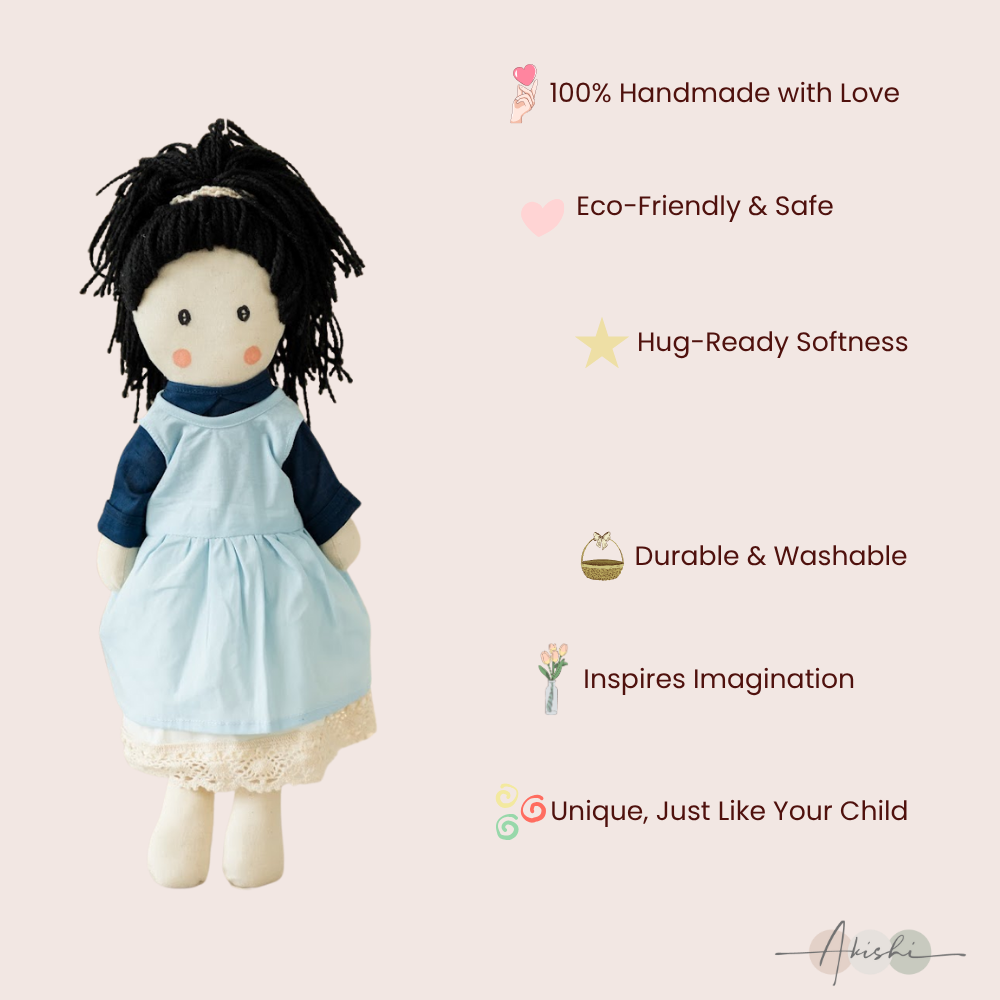 Amara Handmade Cloth Doll for Kids | Soft & Eco-Friendly