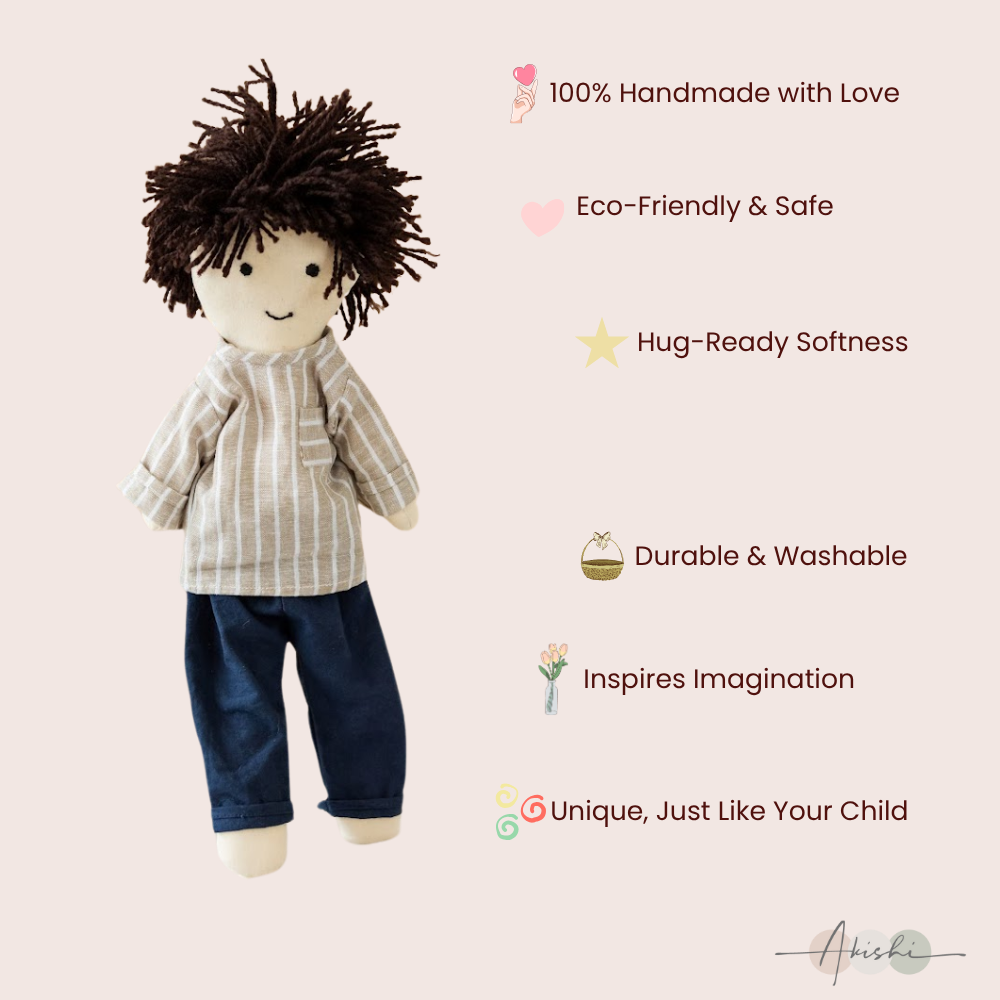 Arin - Handmade Cloth Doll for Kids | Soft & Eco-Friendly