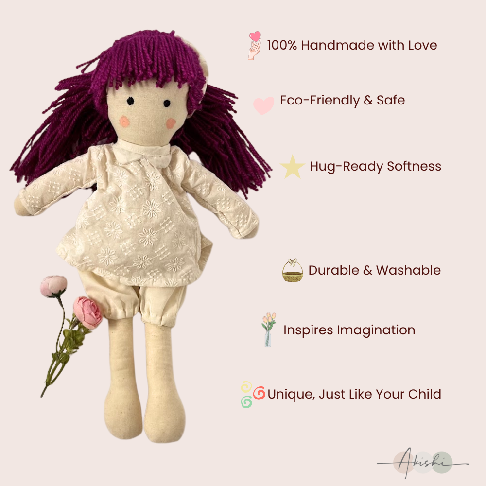 Aika – Handmade Cloth Doll for Kids | Soft & Eco-Friendly