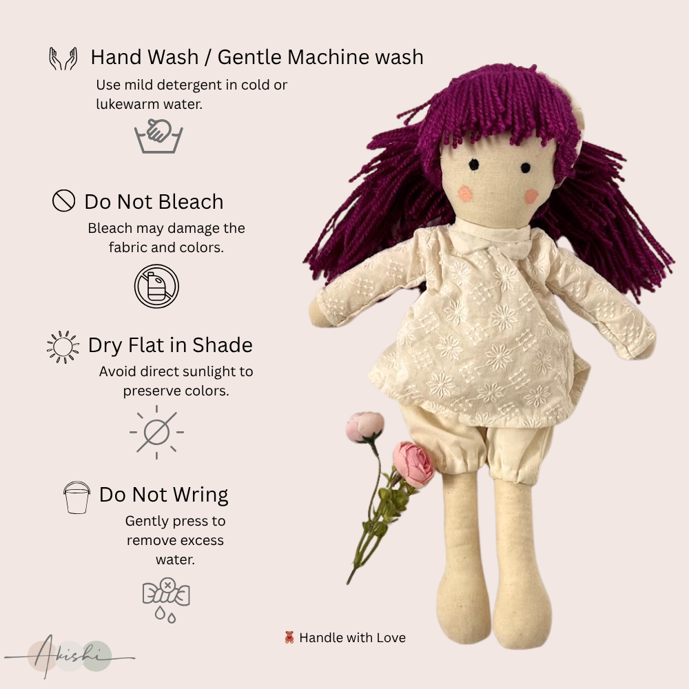 Aika – Handmade Cloth Doll for Kids | Soft & Eco-Friendly