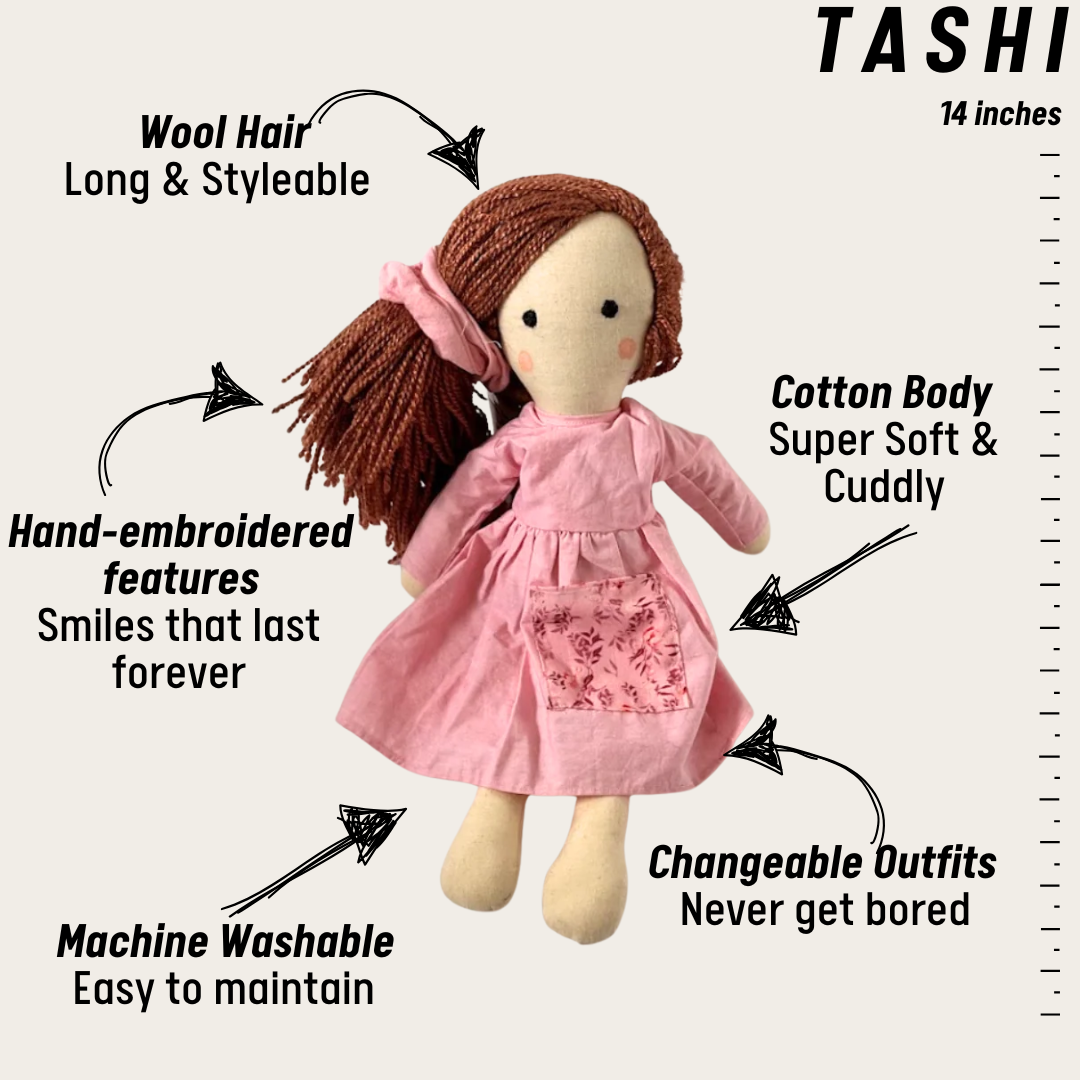 Tashi – Handmade Cloth Doll for Kids | Soft & Eco-Friendly