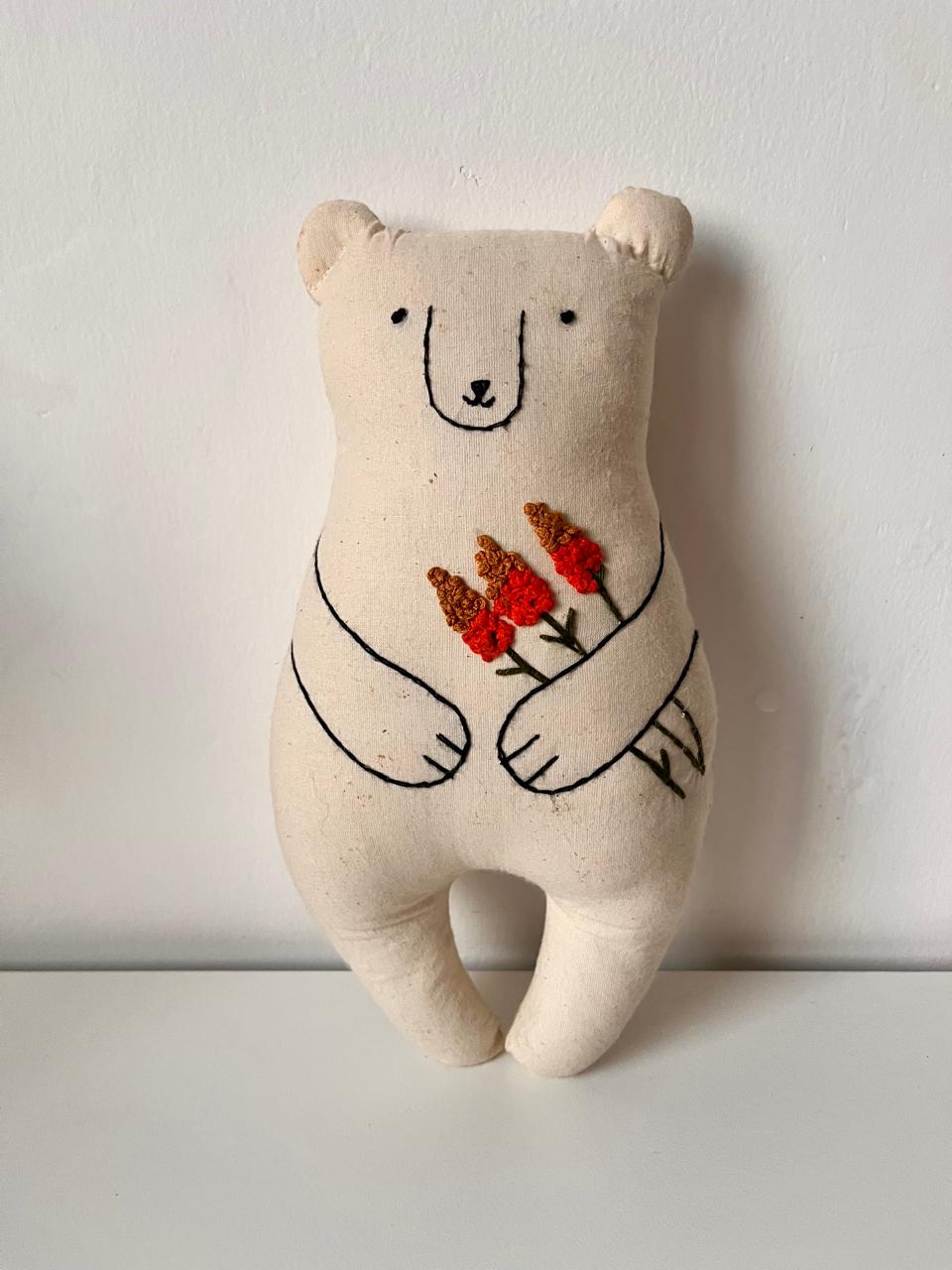 Meko – Hand Embroidered Bear Plush