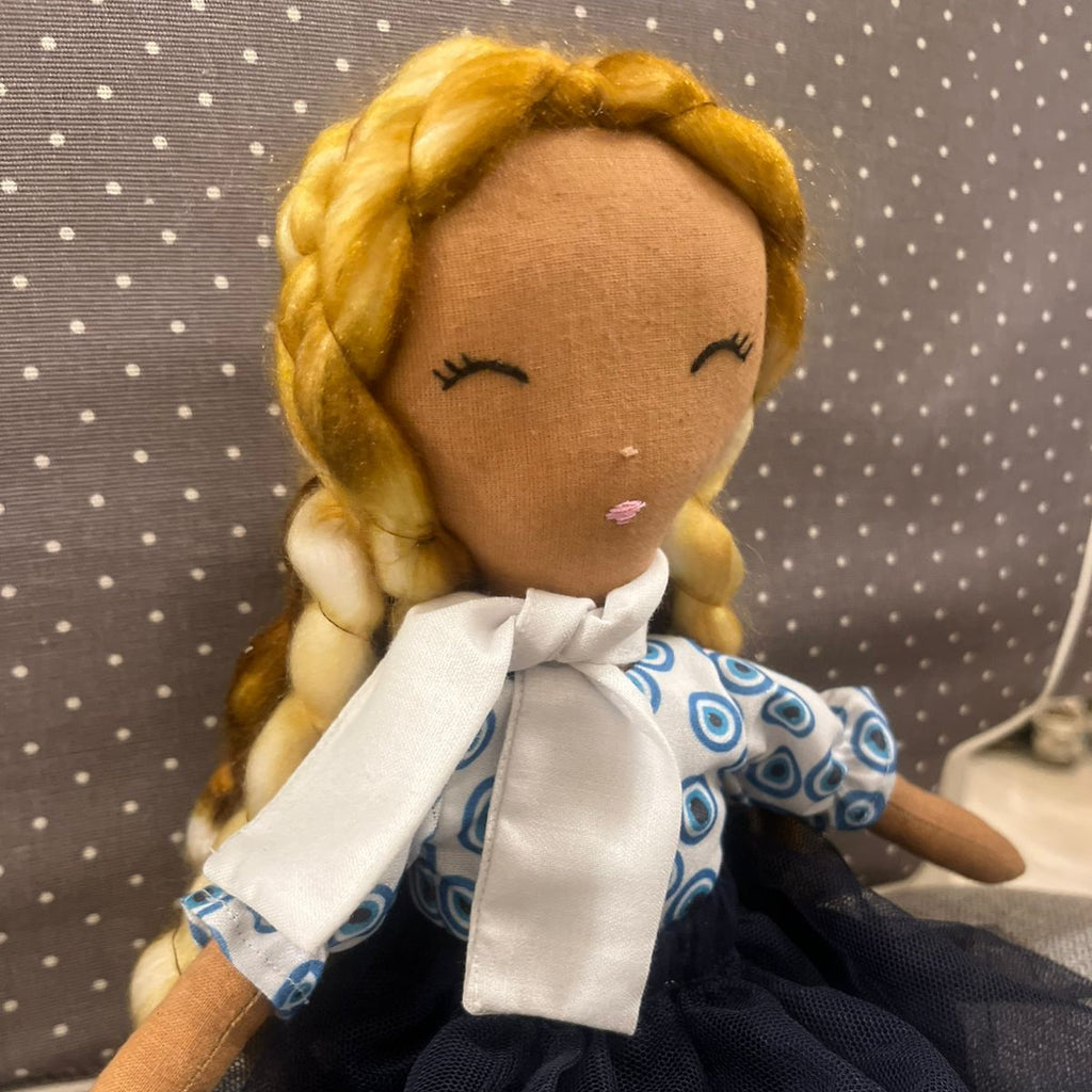 Blue Belle Hand Made Rag Doll