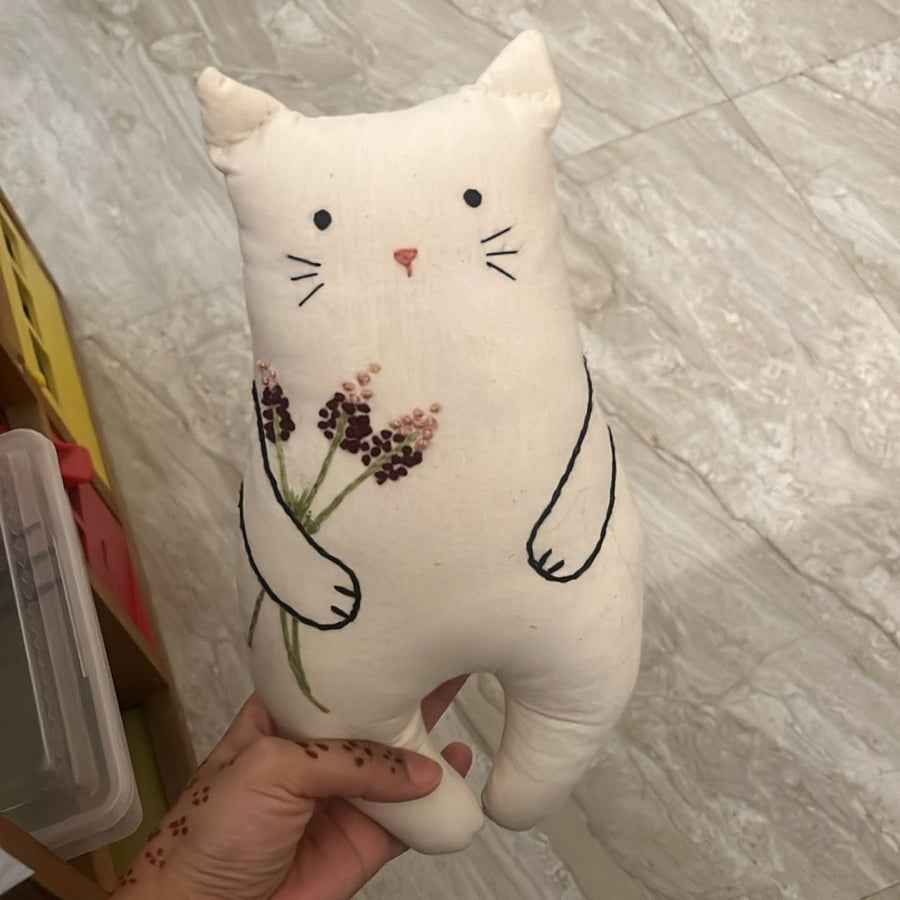 Neko – Hand Embroidered, Pocket-sized, Purr-fect Plush Friend