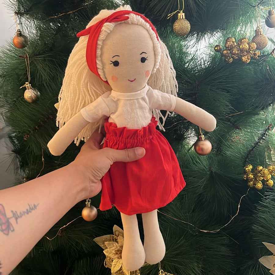 Mrs Claus | Christmas Limited Edition | Handmade Rag Doll