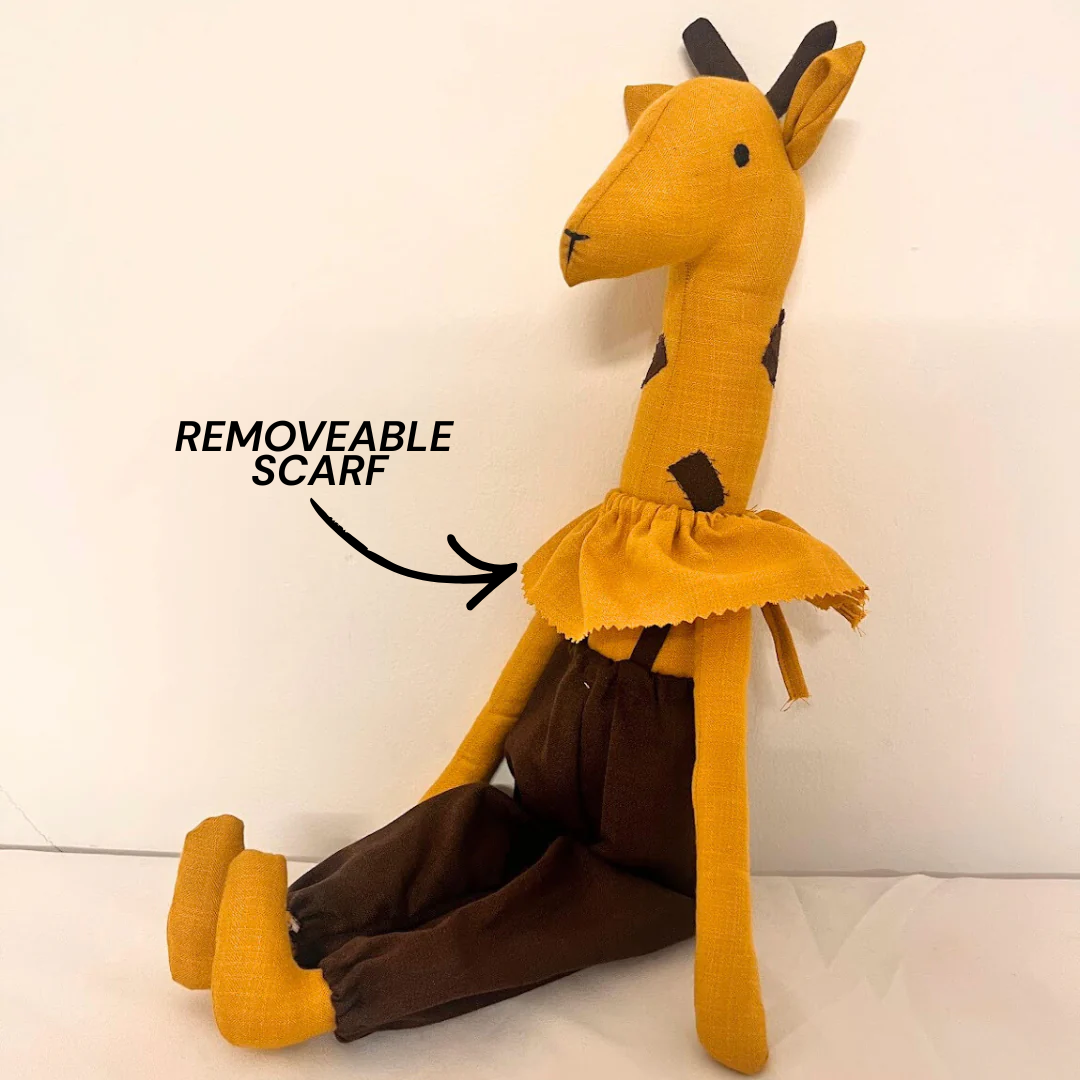 Taki the Gentle Giraffe | Hand Made Stuffed Toy
