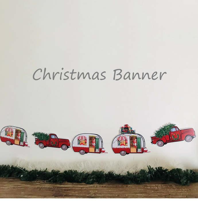 Christmas Car Banner and Decorative Cutouts