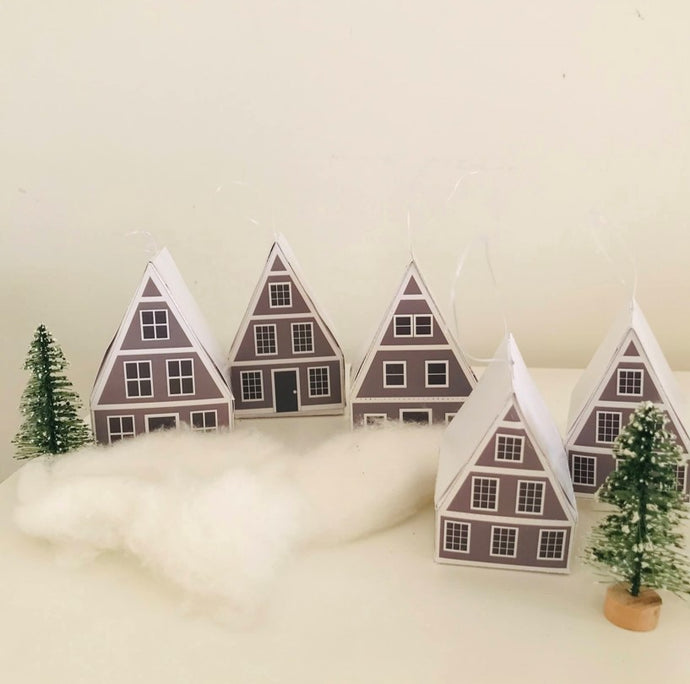 Elf Houses DIY Christmas Tree Ornaments