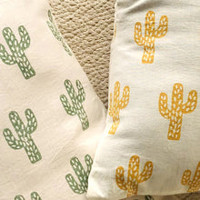 Load image into Gallery viewer, Cactus Handprinted Cushion Cover - Yellow (16*16)
